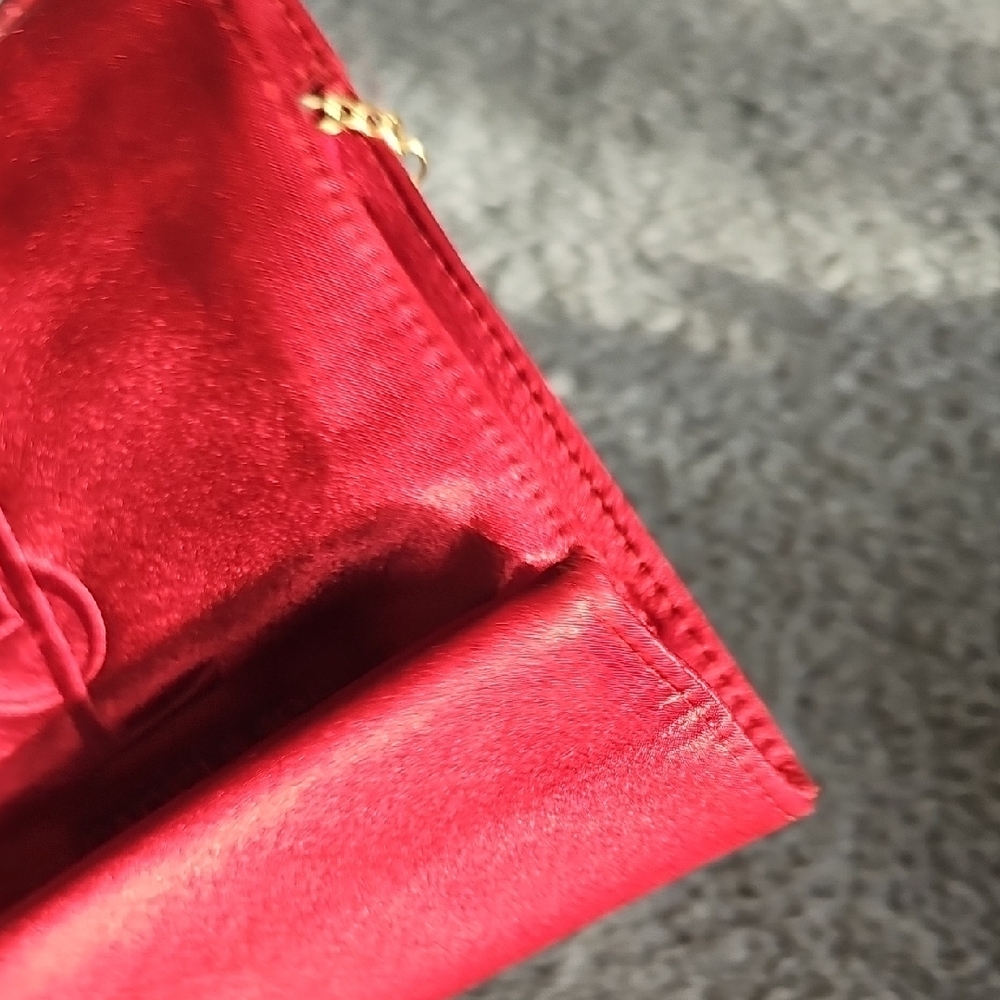 YSL Red Satin Pouch - Picture 4 of 8
